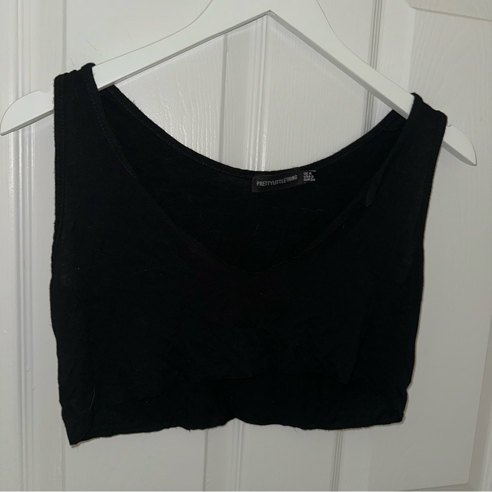 Black Crop Tank Top